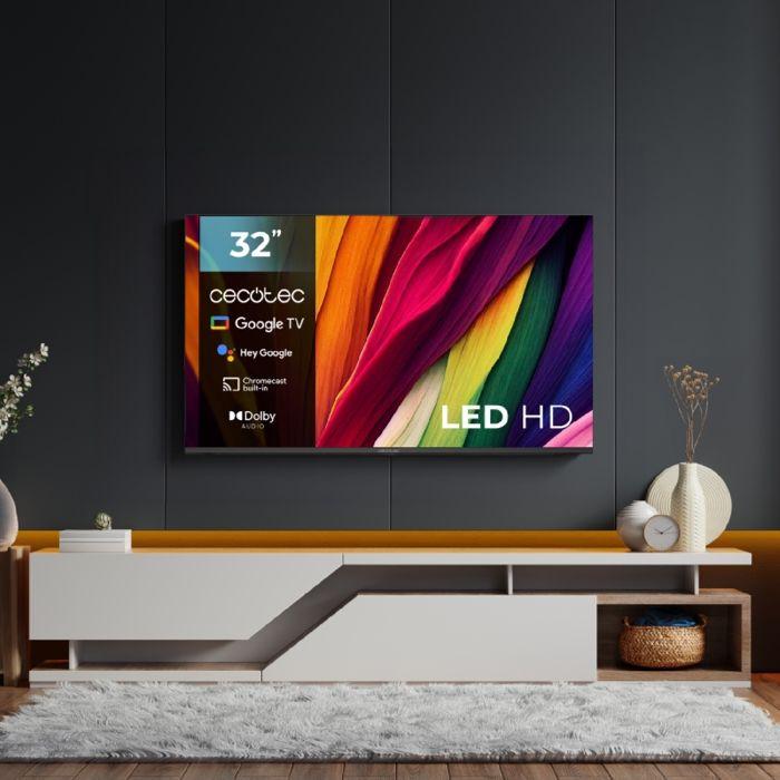 TV LED 32 Pouces - CECOTEC - Série A4 ALH40032S - Google TV - Dolby Audio - HDR10