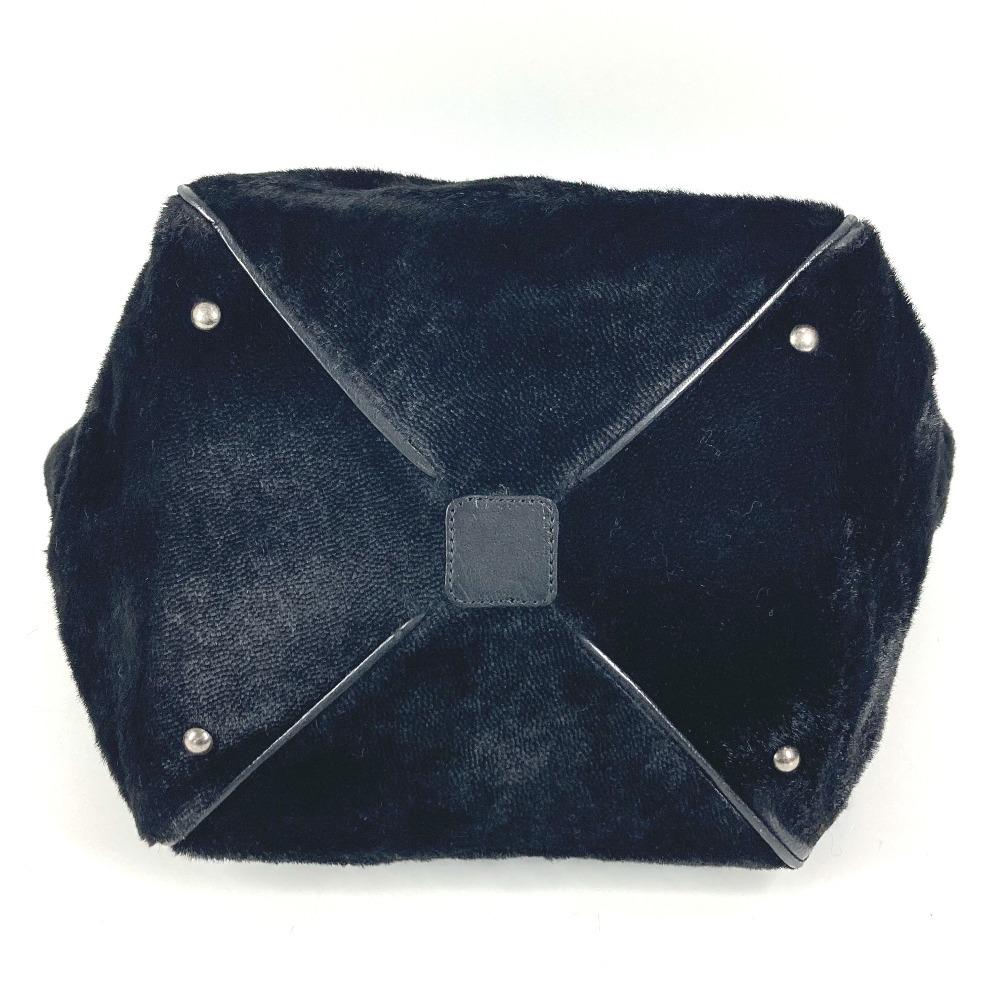 CHANEL CC CC Mark logo Tote Bag Chain Bag Shoulder Bag Pony-Hair Black