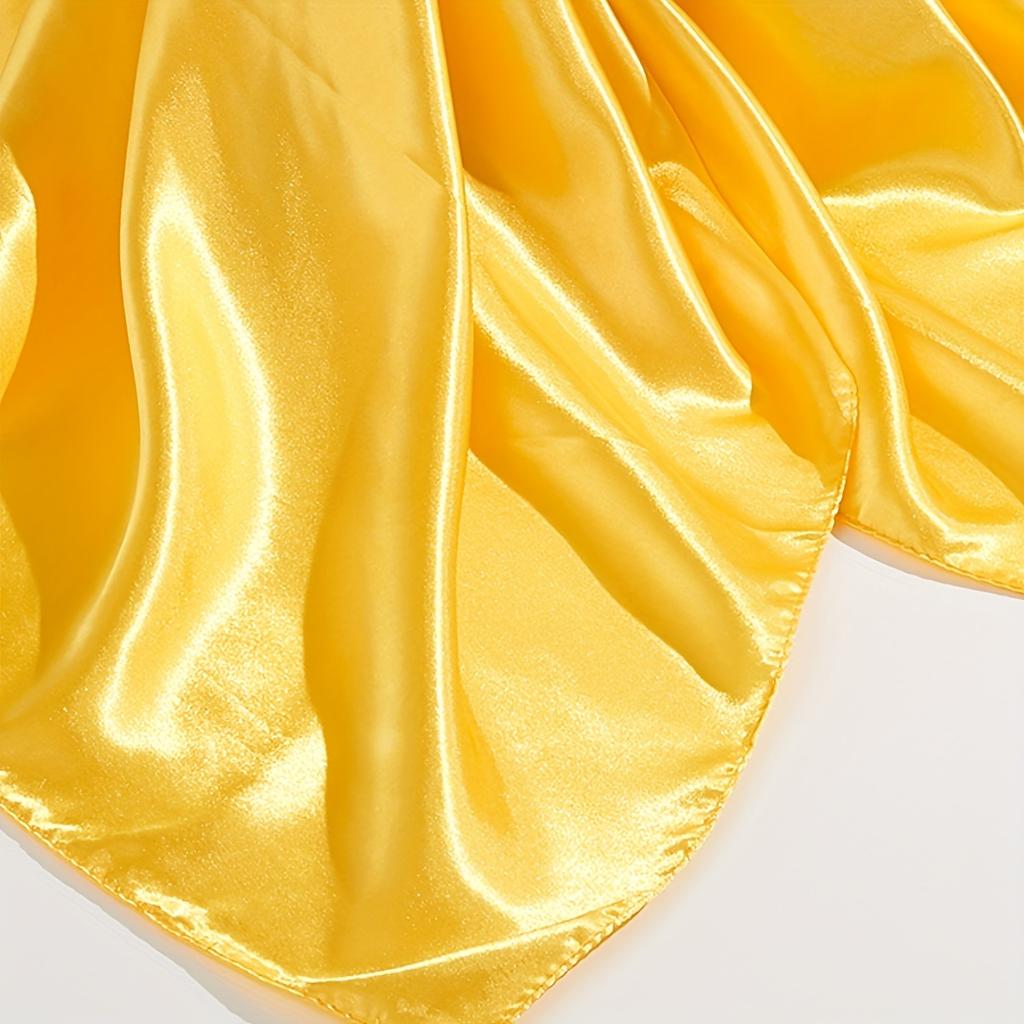 Solid Color Large Bandana Classic Satin Square Scarf Women Imitation Silk Neckerchief Windproof Shawl Head Wrap Hair Accessories