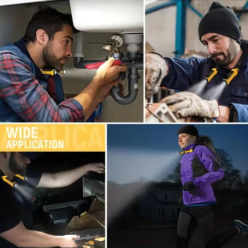 Rechargeable USB Reading Lamp Neck Book Light, 2 Brightness Levels, Bendable Arms for Camping, Repairing Book Lights