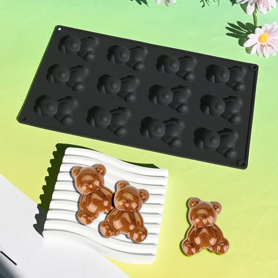 Bear Shaped Silicone Mousse Mold Reusable Baking Mold for Cakes Desserts Heat Resistant Non-Stick & Easy Clean Baking Mold for Home Bakers & Sweet