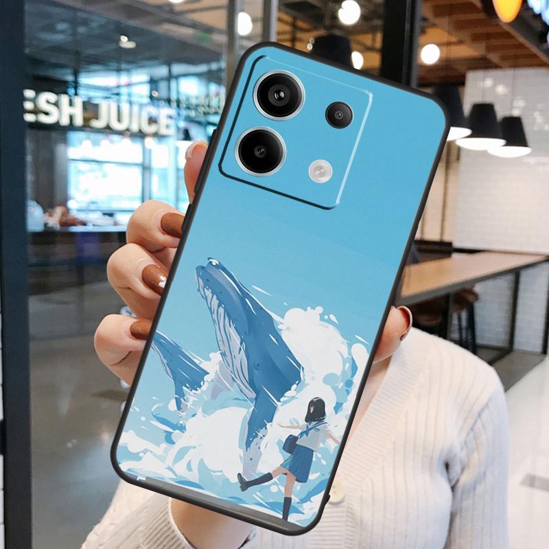 Whale Fish Wave Sea Case For Xiaomi Redmi 13C 12C 9C 10C Redmi Note 13 Pro 9 10 11 12 Pro 9S 10S 11S 12S Cover