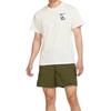 Nike T Shirts Men's White Crew Neck Moderate Straight Fit DX6148-133