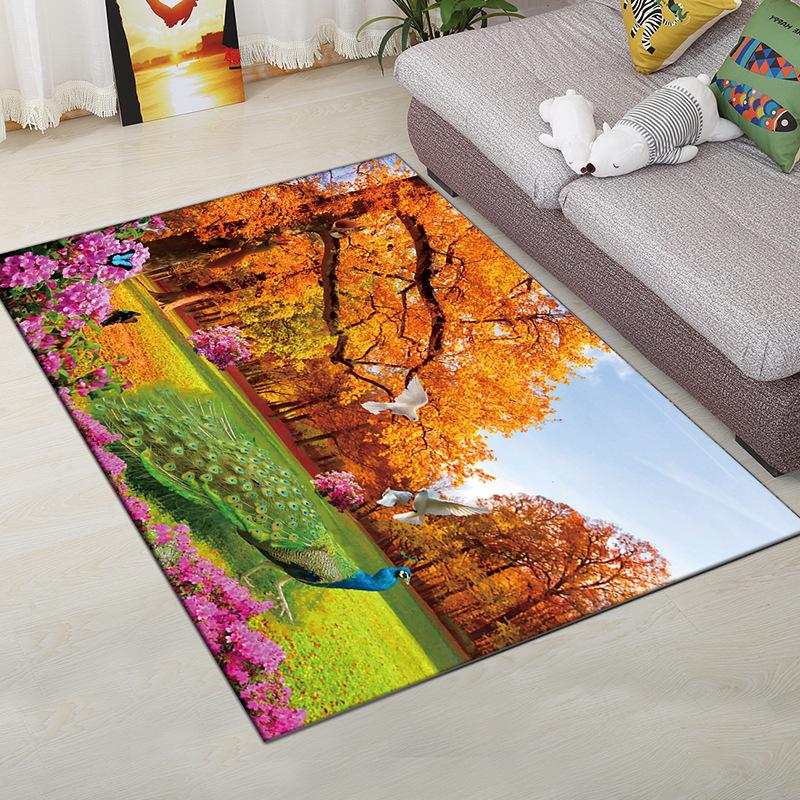 Living Room Carpet Bedroom Bedside Carpet Simple Floor Mat Foot Mat and Machine Washable Entrance Mat