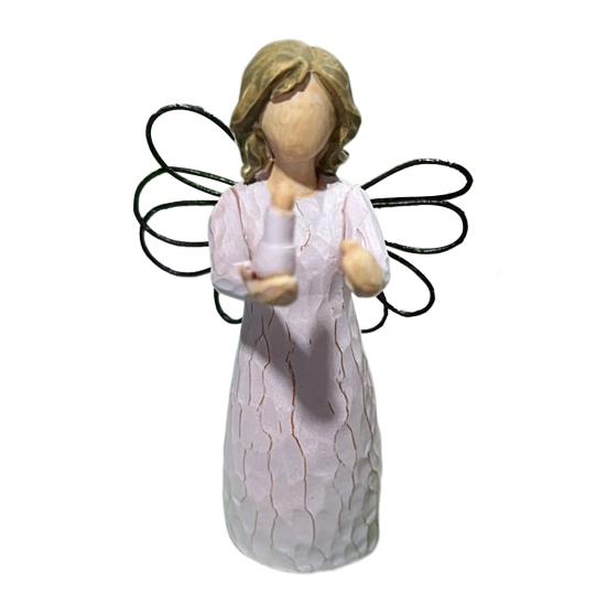 

Ручная роспись угловая свеча орнамент с крыльями Рождественская свеча скульптурный ангел ремесленный орнамент значимый памятный подарок Angel