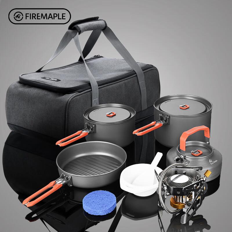 FIRE-MAPLE Wildfire Feast 4 Outdoor Camping Stove & Cookware Set