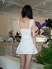 2023 Slim American One-Shoulder Lace-Edge Ultra-Short Dress