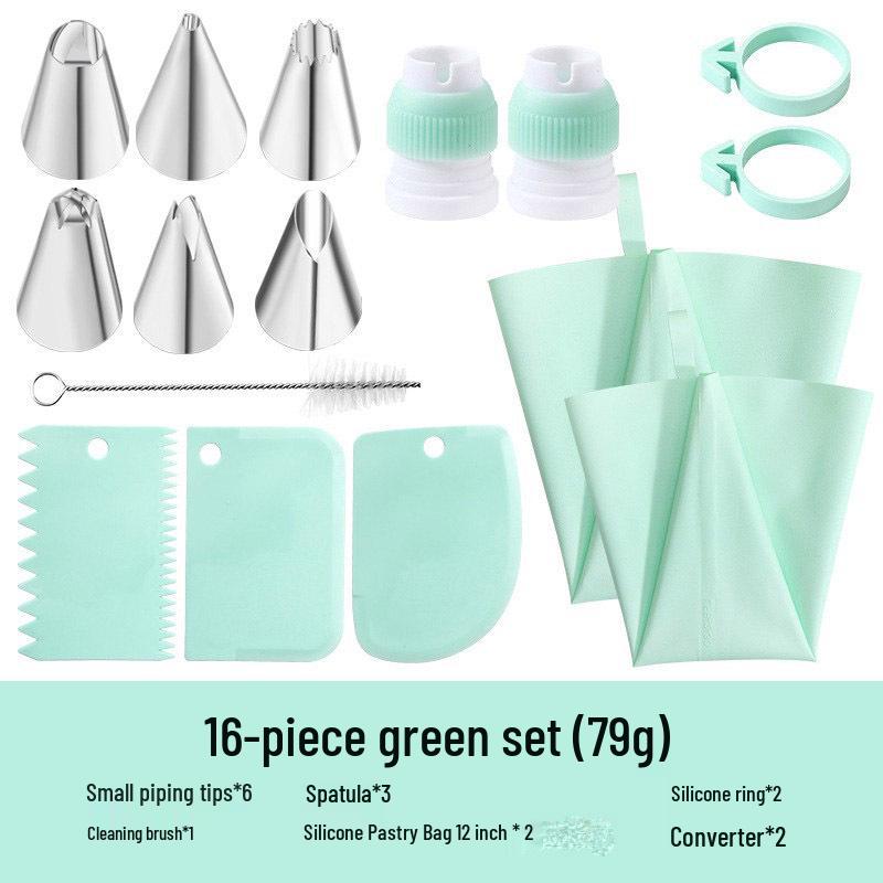 Nordic Disposable Piping Bags & Tips Set for Cake Decorating