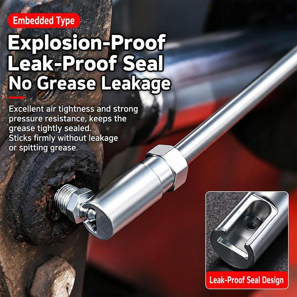 High Pressure Threaded Grease Nipple Leak Resistant Butter Cleaning Tool Automotive Maintenance