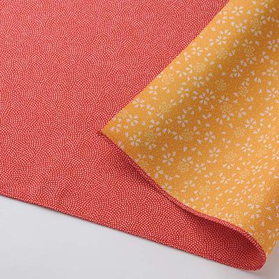 Musumi Großer Hai, Made in Japan, Furoshiki, 90 cm, doppelseitig, wendbar, Rot/Gold, 10170-302