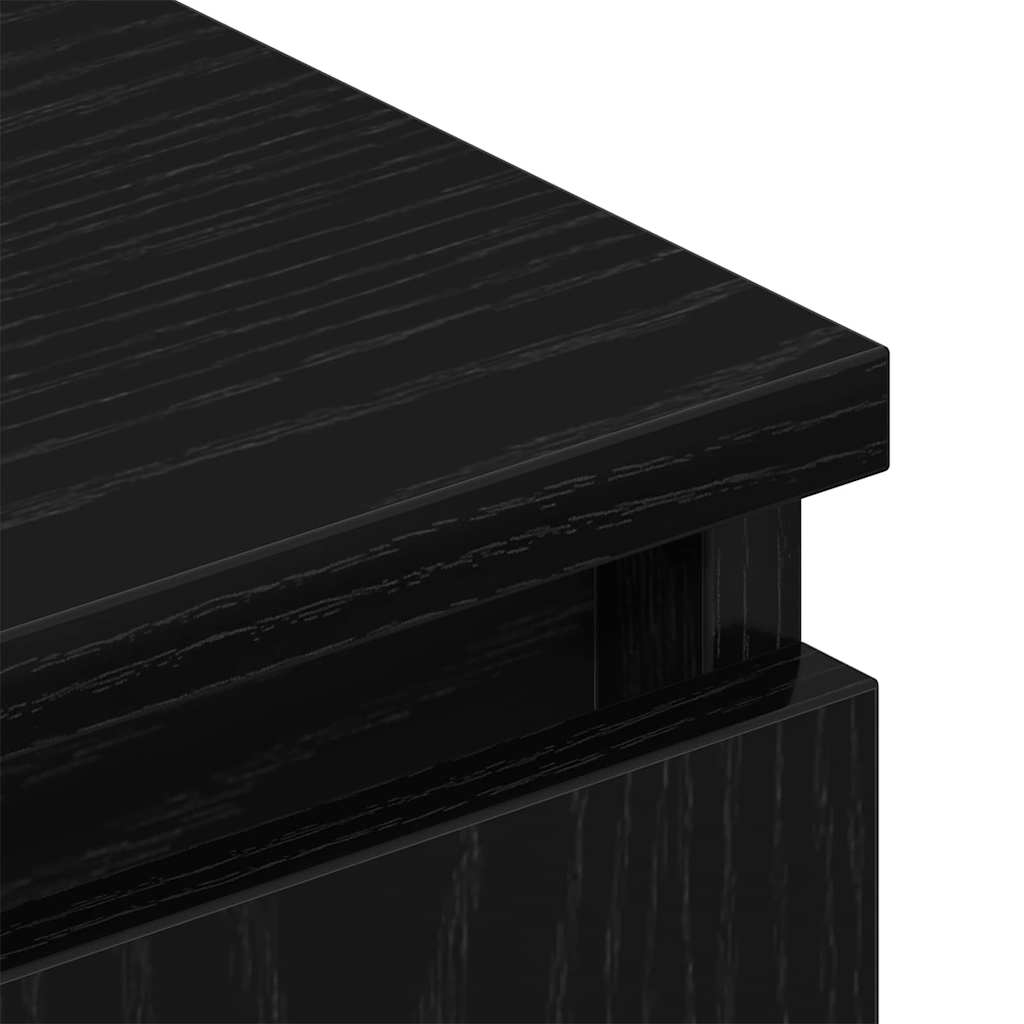 TV Cabinet Black Oak Look 102 x 35 x 50 cm Engineered Wood