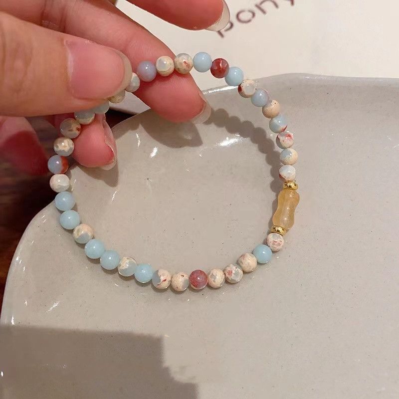 Nuovo Braccialetto Intrecciato in Bambù Stile Cinese Nuovo Braccialetto Retro per Coppia Set di Braccialetti di Lusso Leggero di Nicchia