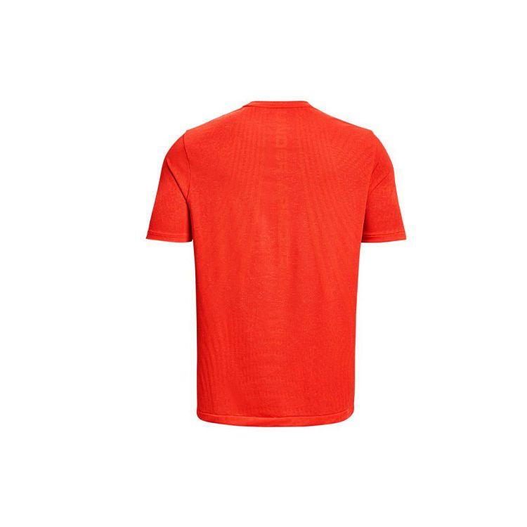 Under Armour Training Sports Slim Fit Crew Neck Fitted Straight Short Sleeve T-Shirt Men Tops Phoenix-Fire-Red 1366150-296