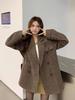 New Korean Chic Elegant Reversible Cashmere Coat Women Autumn Winter Loose Woolen Blazer Jackets Short Streetwear Clothes