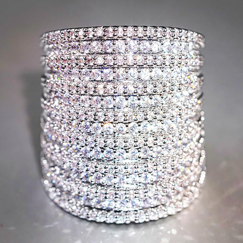 

Huitan Bling Bling CZ Wide Rings for Women Gorgeous Hyperbole Wedding Engagement Party Female Accessories Statement Zircon 2025 6