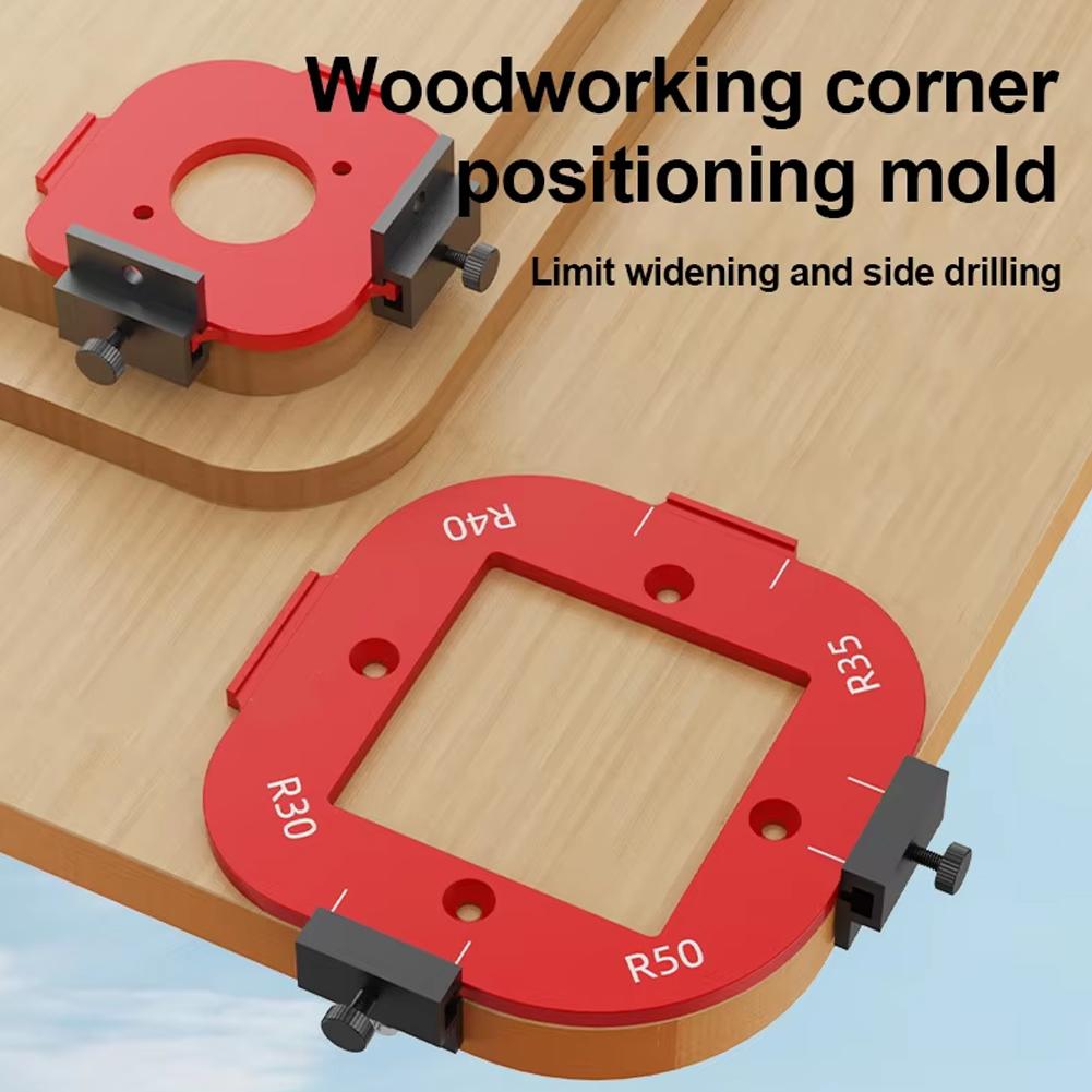 Aluminum Woodworking Radius Jig Set 2 Sizes Corner Rounding Template R10-R50 | Precision Router Guide for Cabinet Wardrobe Arc