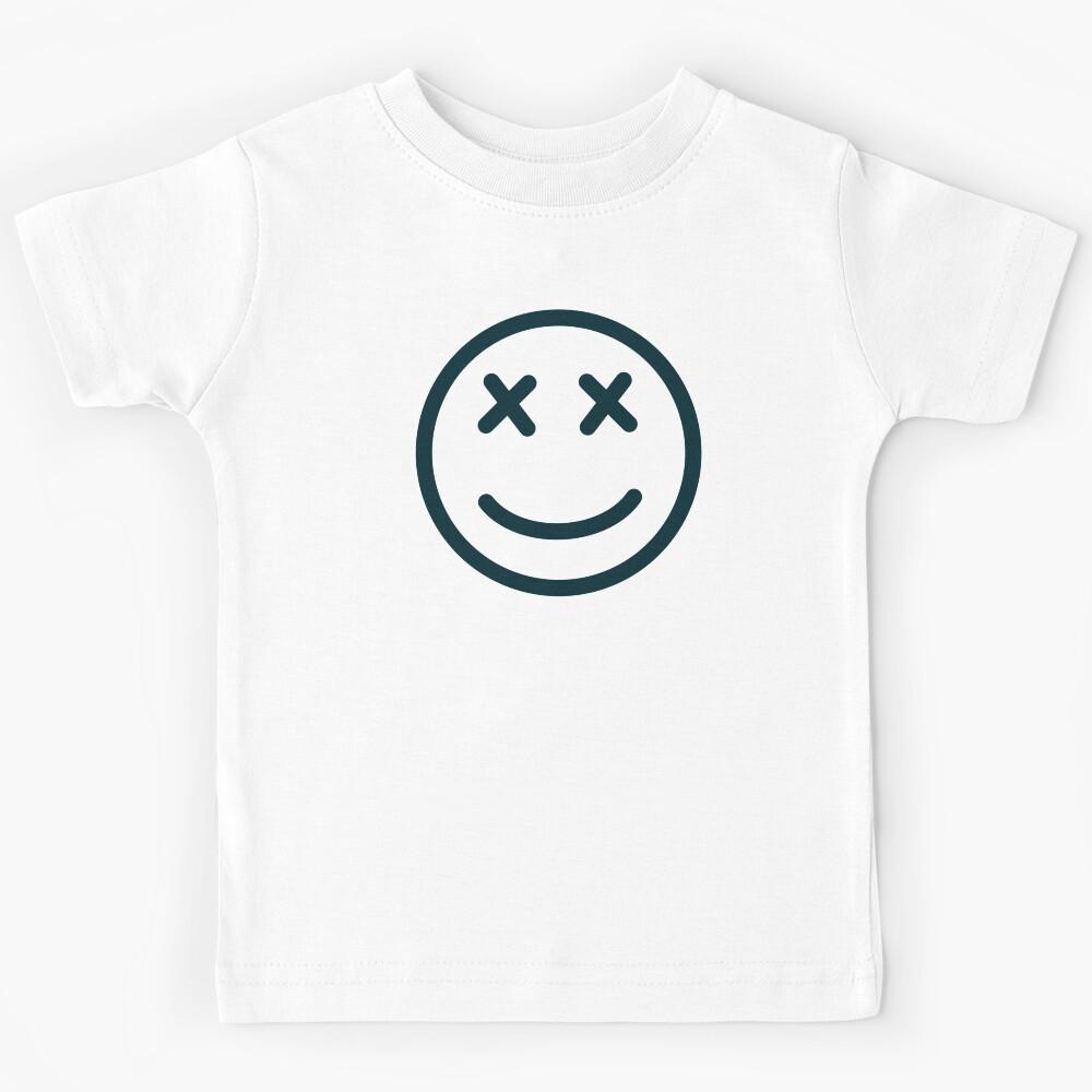 Teal Smiley face Kids T-Shirt 100