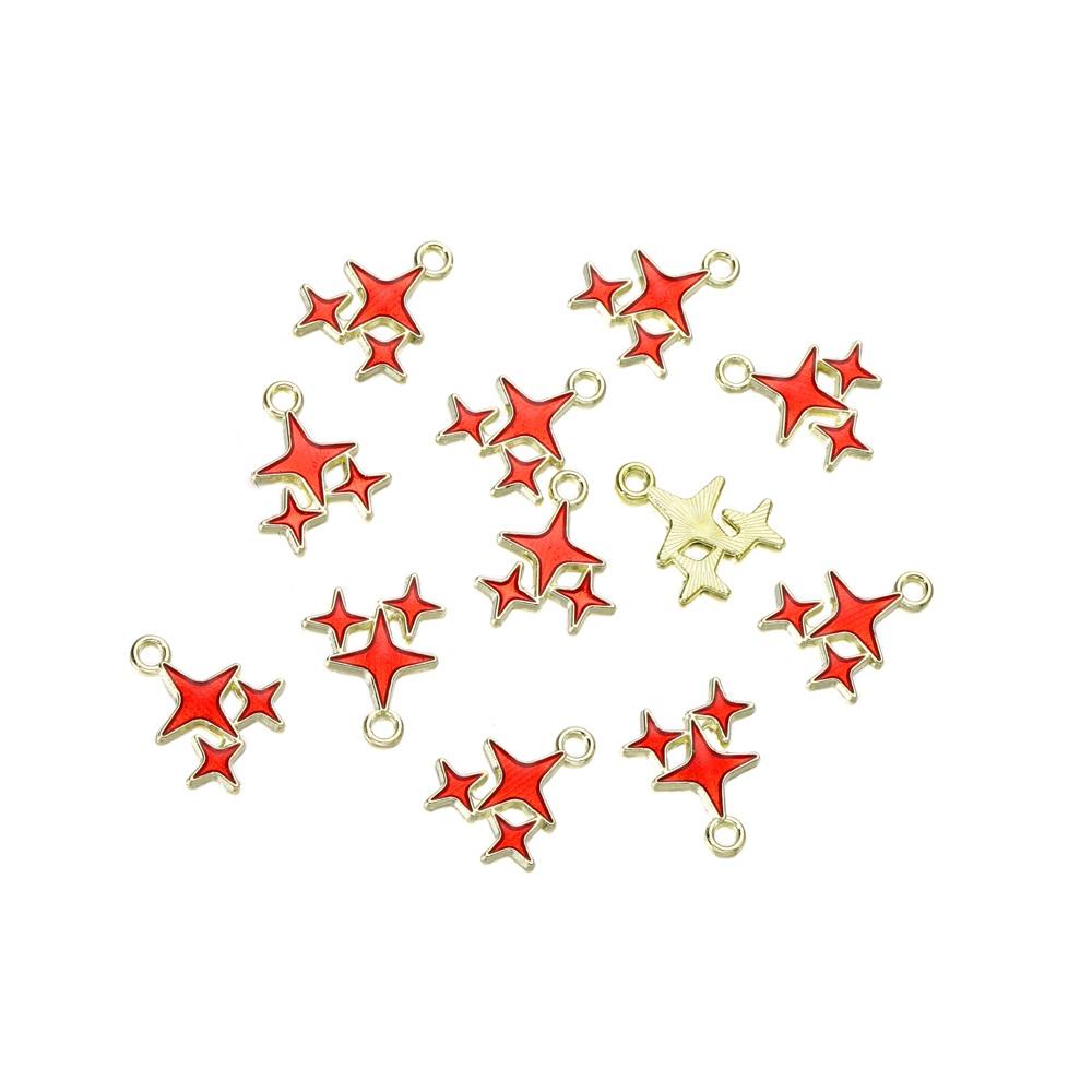 10pcs/bag Colorful Flower Heart Charms Pendants Enamel Metal Necklace Bracelet Charm For DIY Jewelry Making Supplies Accessories