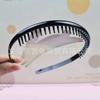 Simple Black Plastic Headband for Women, Versatile, Suitable for Washing Face, with Teeth To Press Hair, Non-slip Headband/hair Clip