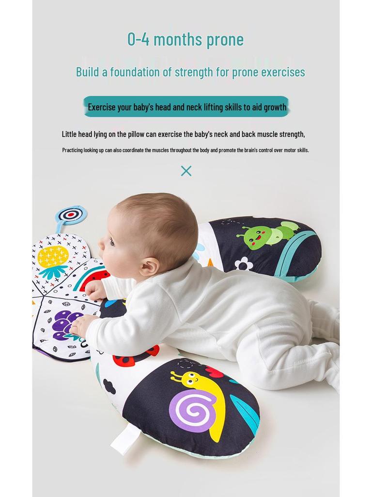Dětský U-polštář pro polohu na bříšku a nácvik zvedání hlavičky