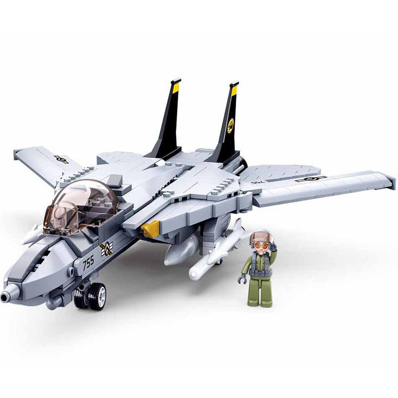 Игрушечная модель-конструктор «Истребитель Tomcat F14D» от Xiao Luban для детей (Возраст 6-12 лет)