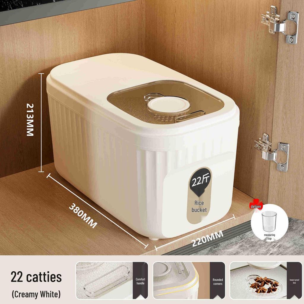 Large Capacity, Airtight Rice and Grain Storage Container - Food Grade, Insect & Moisture-Proof