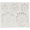 Flower Blossoms Silicone Mold Daisy Chrysanthemum Flower Fondant Mold for Cake Decoration Chocolate Cupcake Topper Candy Sugar Craft Polymer Clay Gum