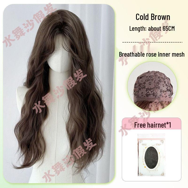Женский длинный волнистый кудрявый парик с натуральной челкой