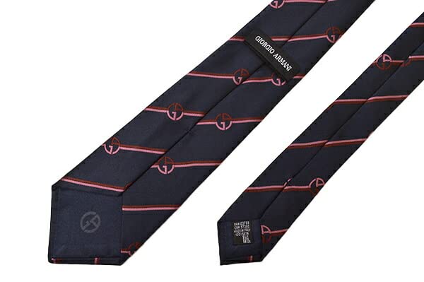 Giorgio Armani Necktie Brand Logo Pattern Silk Necktie Sword Width ega23s009 Navy [Giorgio Armani] Men's (Size 8cm) 3R917-07136 07136-DARK BLUE/AZALEA