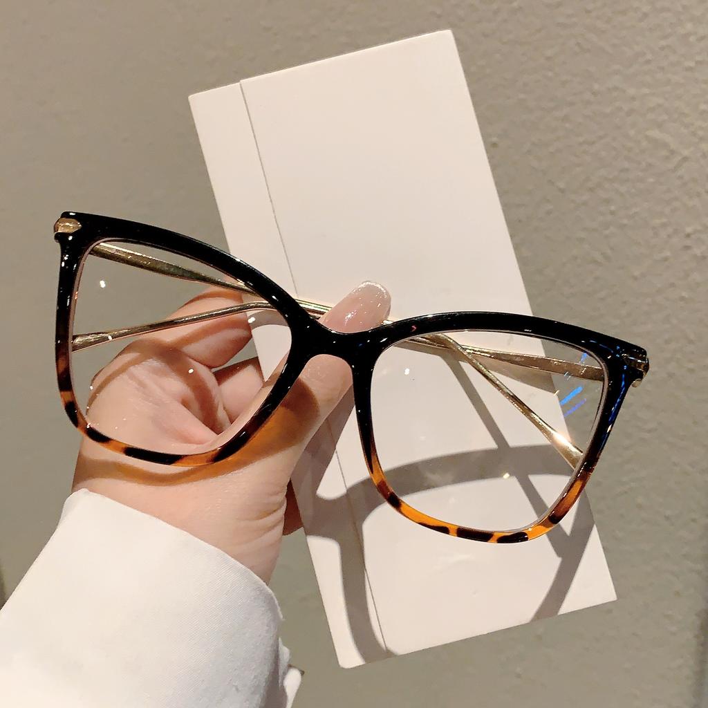 Women Cat Eye Glasses  New in Trendy Oversized Blue Light Blocking Eyewear Stylish Brand Non-prescription Eyeglasses