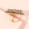 Unique Boho  Stone Ring Big Round Rings For Women Vintage Female Wedding Party Jewelry Birthday Gift