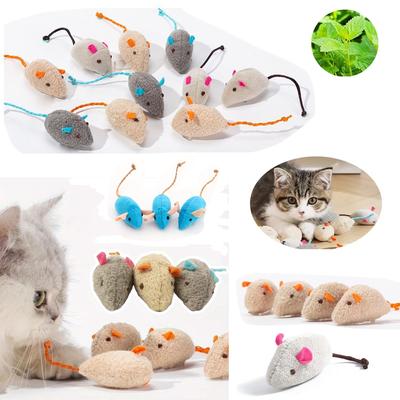 3–200 Stück Rassel-Katzenmaus-Spielzeug, auch vorgefülltes Katzenminzen-Katzenspielzeug aus Kunstfell, interaktives Katzenspiel, Katzenminzen-Spielzeug für Katzen, Haustierprodukte