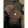 Women's Winter High End Scarf Versatile and Cute Blue Knitted Wool Neck Scarf Neck Protector Korean Style Student Trend