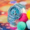 Casio G-SHOCK Ice Tough Series Octagonal Translucent Waterproof Movement Quartz Movement Resin Strap Japanese and Korean Watch GMA-S2100SK-2APR