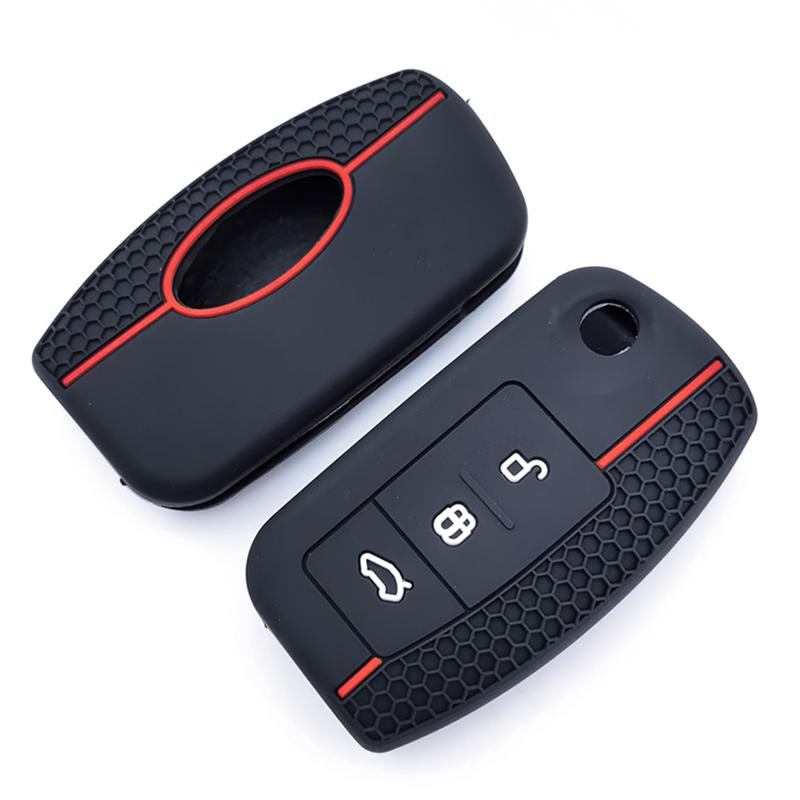 Silicone Car Key Cases Cover Fob For Ford Fiesta Focus 2 C-Max Ecosport S-Max Fusion Mondeo Remote Case Keychain Accessories