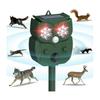 Repelente de Animales Ultrasónico, Luz LED con Flash de Detección de Movimiento, Repelente Solar de Animales para Perro Zorro Conejo Mapache Ardilla
