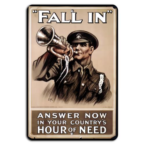 

Fall In Answer Your Countrys Call to ActionAluminumtin sign 20x30cm（7.8x11.8inch）