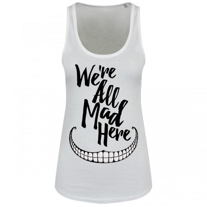 Grindstore Womens/Ladies We're All Mad Here Floaty Tank Large (UK bianco