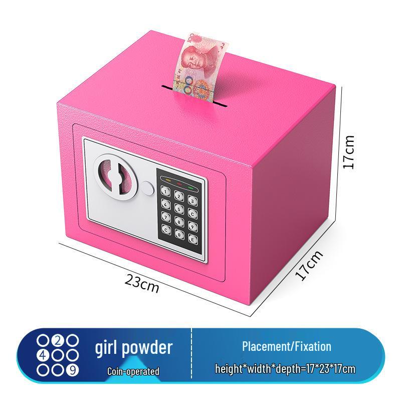 Mini 17E Electronic Safe: In-Wall Coin-Operated Piggy Bank for Households