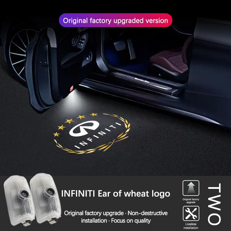 

Car HD Projector Lamp LED Auto Door Welcome Light For Infiniti QX50 QX70 QX80 M25 FX37 FX50 G37 G25 Q50 Q60 Q70 Accessories 2PCS