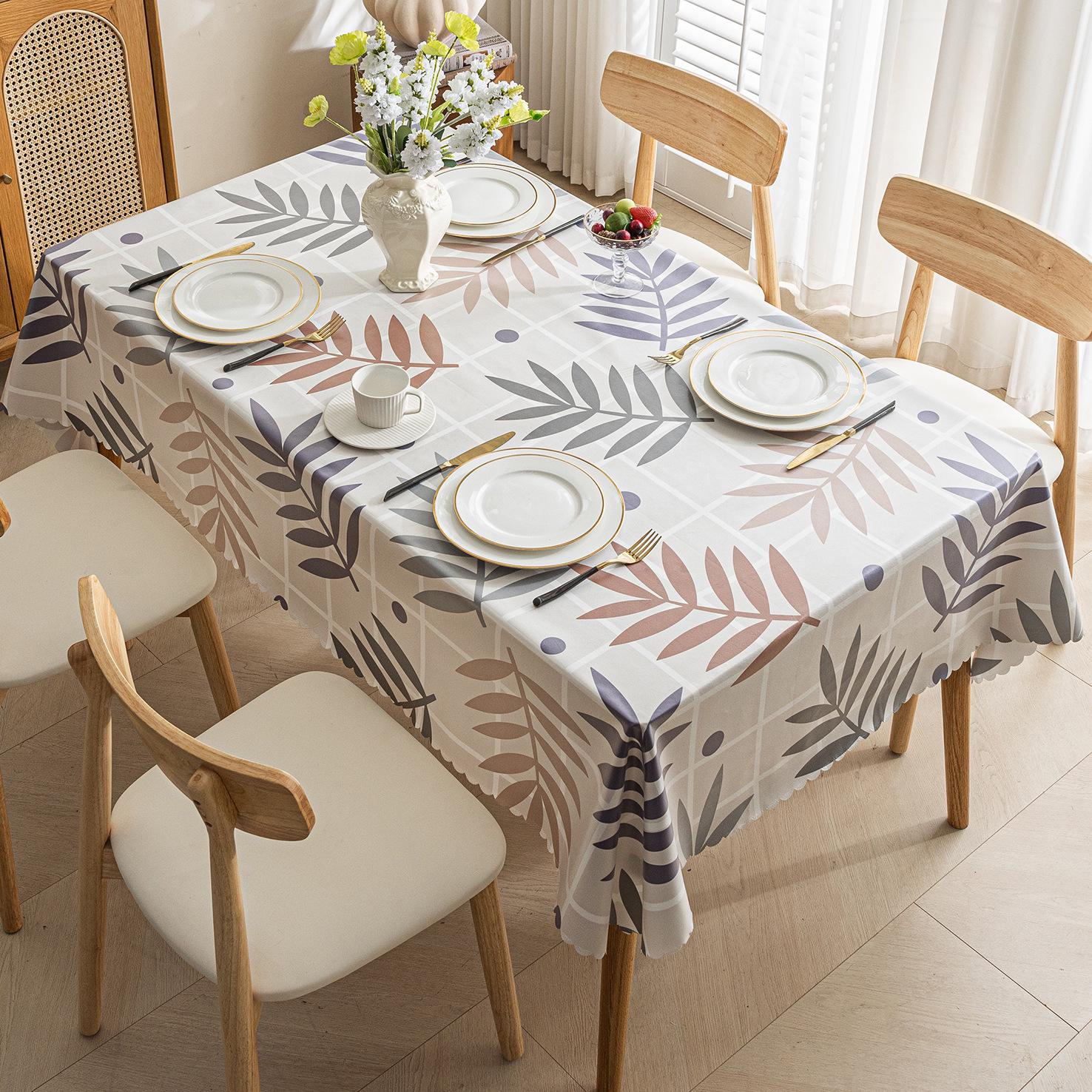 

Водонепроницаемая скатерть для кофе из ПВХ в этническом стиле - прямоугольный китайский дизайн 120*120cm (Thickened)