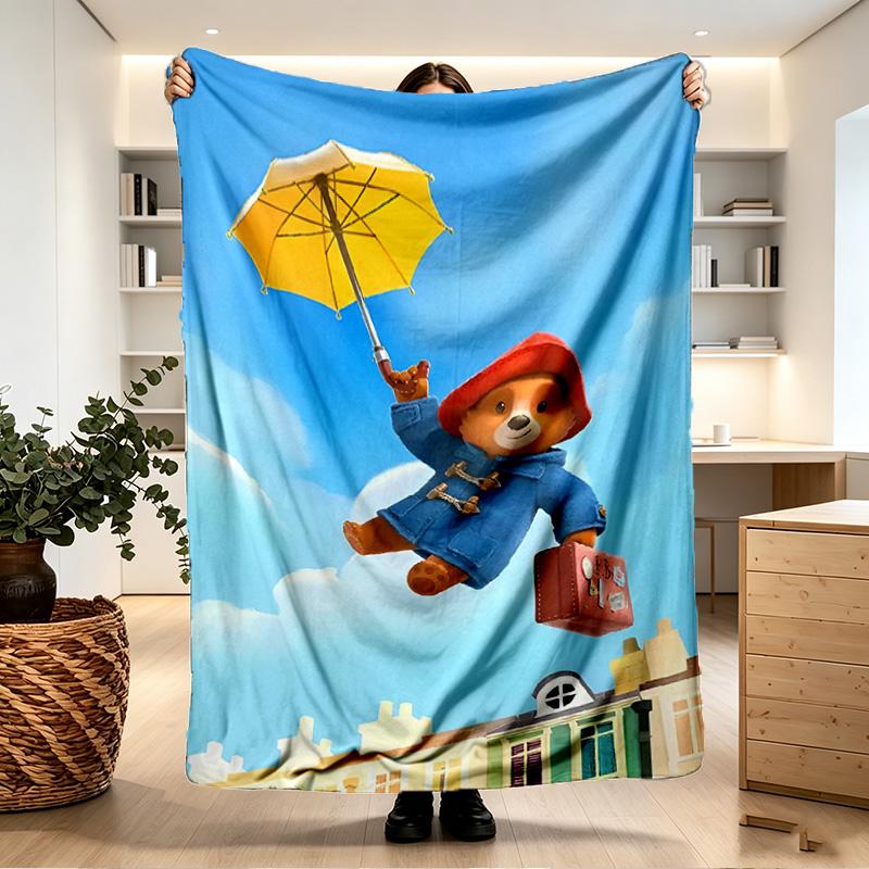 Paddington Bear Print Blanket - Soft & Comfortable, for Bedroom, Travel, Sofa, Home Decoration - Birthday Christmas Gift for Friend