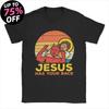 Kurzarm T-Shirts Oberteile T-Shirt Grafik Jesus hat deinen Rücken Jiu Jitsu Retro Christliche T-Shirts Damen und Unisex Vintage