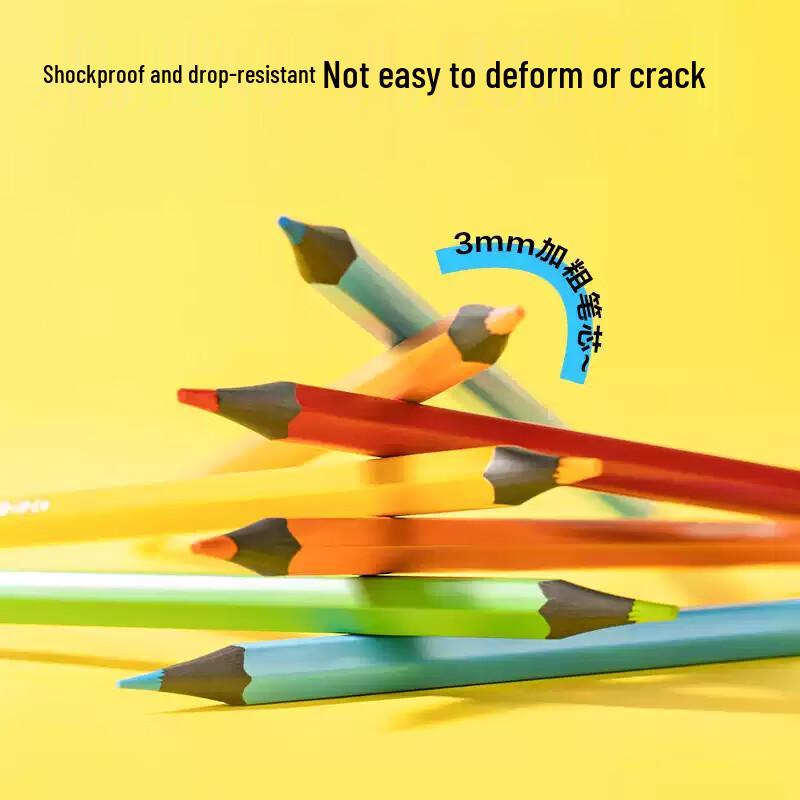 Deli 36-Color Hexagonal Erasable Colored Pencils