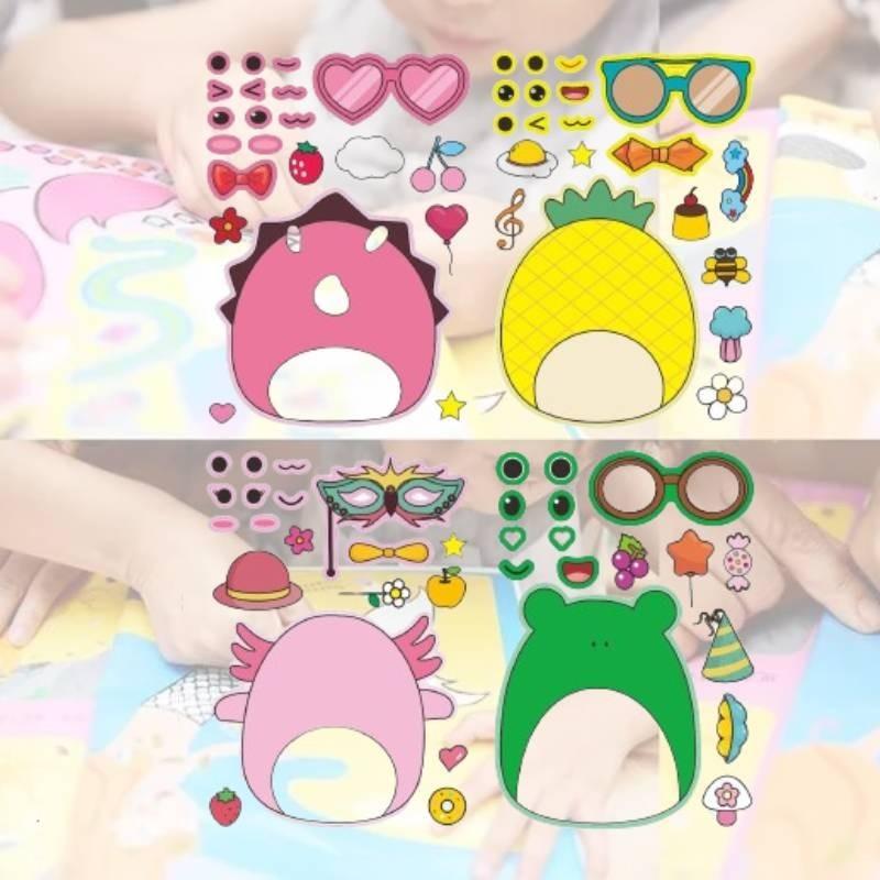Kinder Cartoon Eltern-Kind Interaktives Puzzle Aufkleber