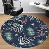 1pc Winter festive pattern Office Round Rug, Non-slip, Soft and Durable Office Rug for Interior Decoration, Perfect for Office, Beautiful Decoration y