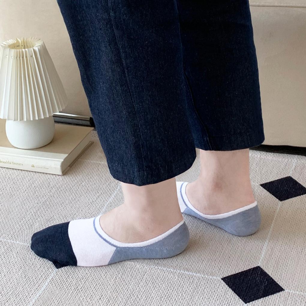 6 par pastellfärgade herrtofflor/falska strumpor