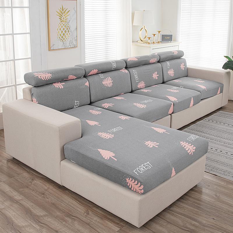 Elastic Sofa Seat Cushion Cover Pet Kids Furniture Protector Stretch Chair Cover Washable Removable Slipcover 1/2/3/4 Seater
