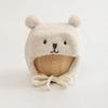 Cartoon Bear Baby Ear Protection Hat Winter Warm Lamb Wool Earmuff Cap for Infant Boy Girl Solid Color Cartoon Kids Beanie Caps