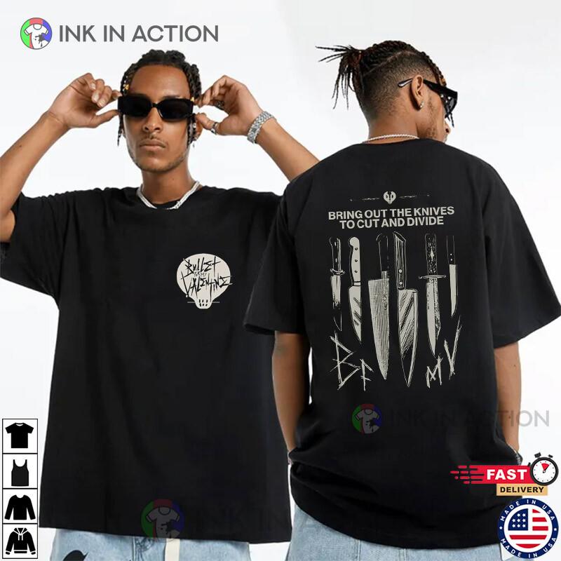 Bring Out The Knives Black Bullet For My Valentine Tour Shirt HH03351 Unisex T-Shirt M